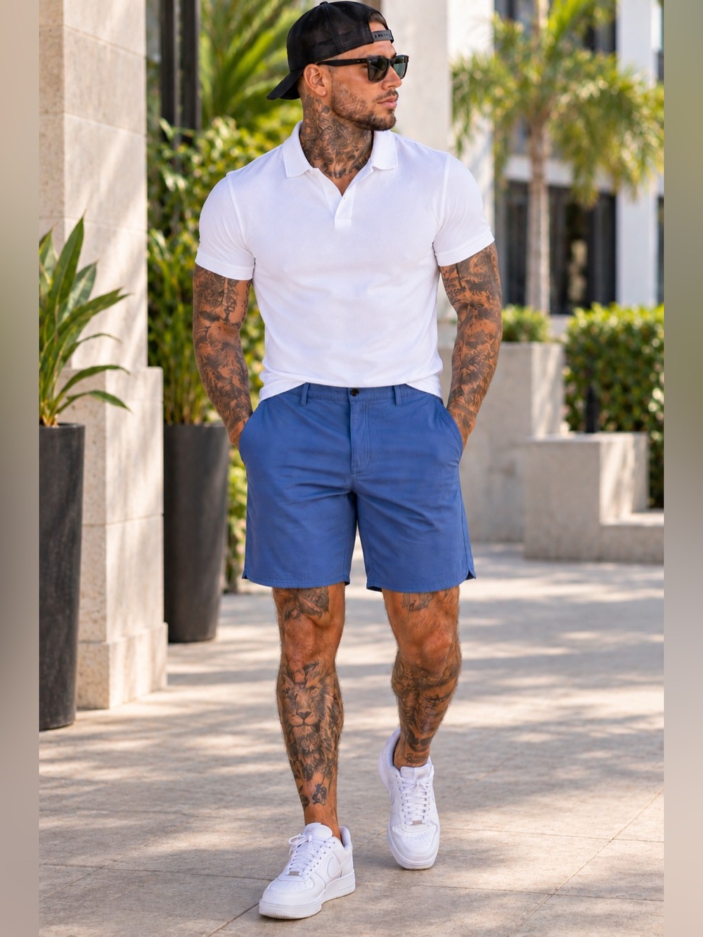 Dockers Men’s Blue Chino Shorts W38 9” Inseam